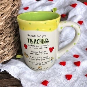 NWT GANZ My Wish For You Teacher Large Mug